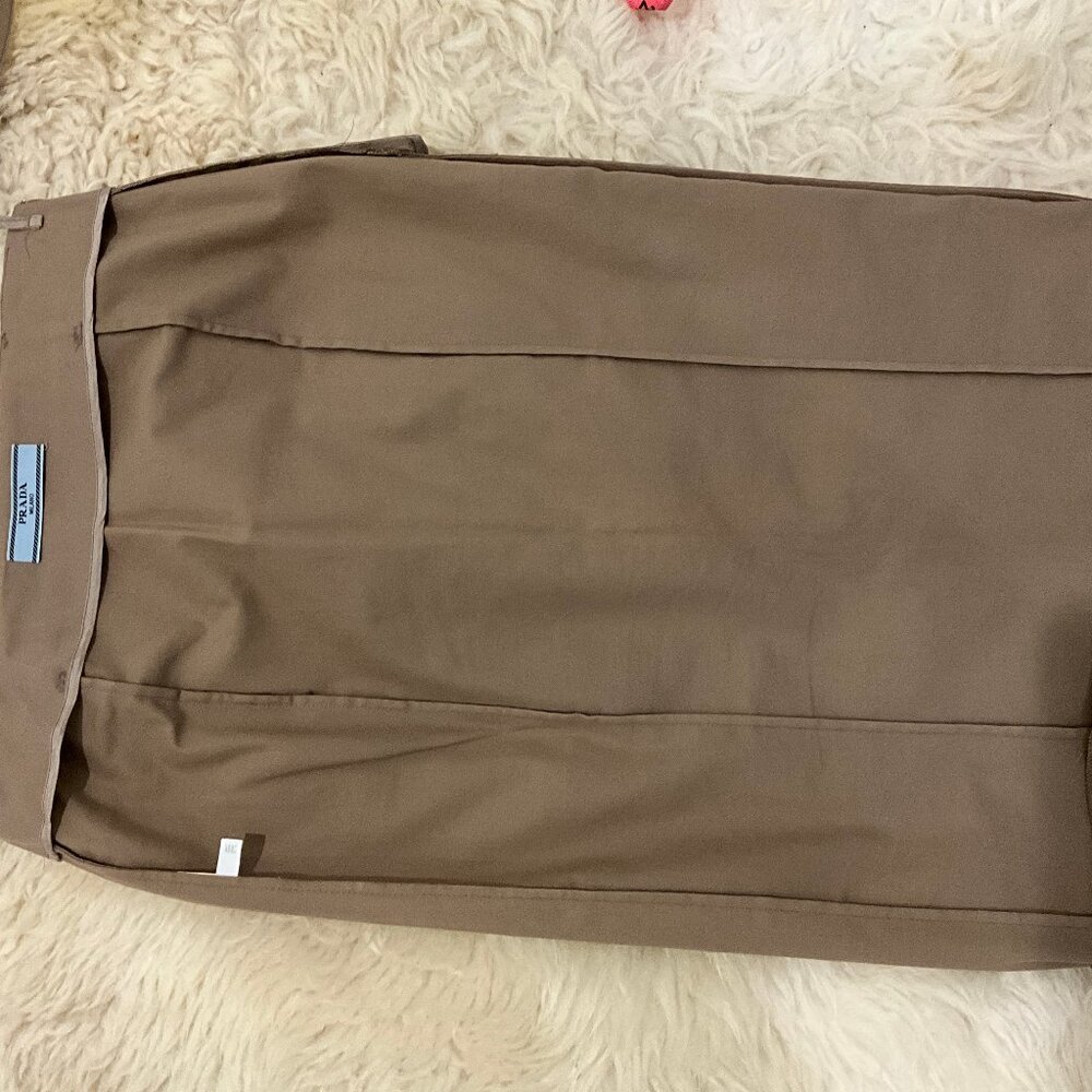 Prada Milano Beige Belted Pencil Skirt Size 38 - Like New - Picture 12 of 16